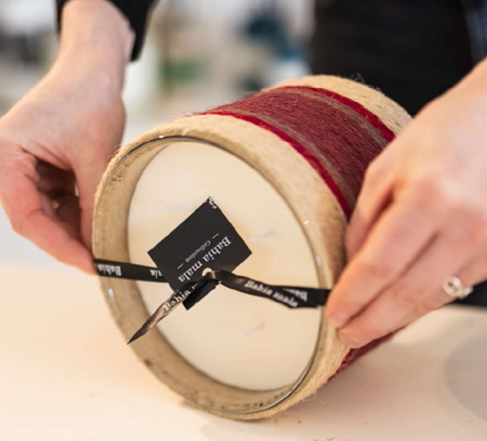 hands on the interior candle