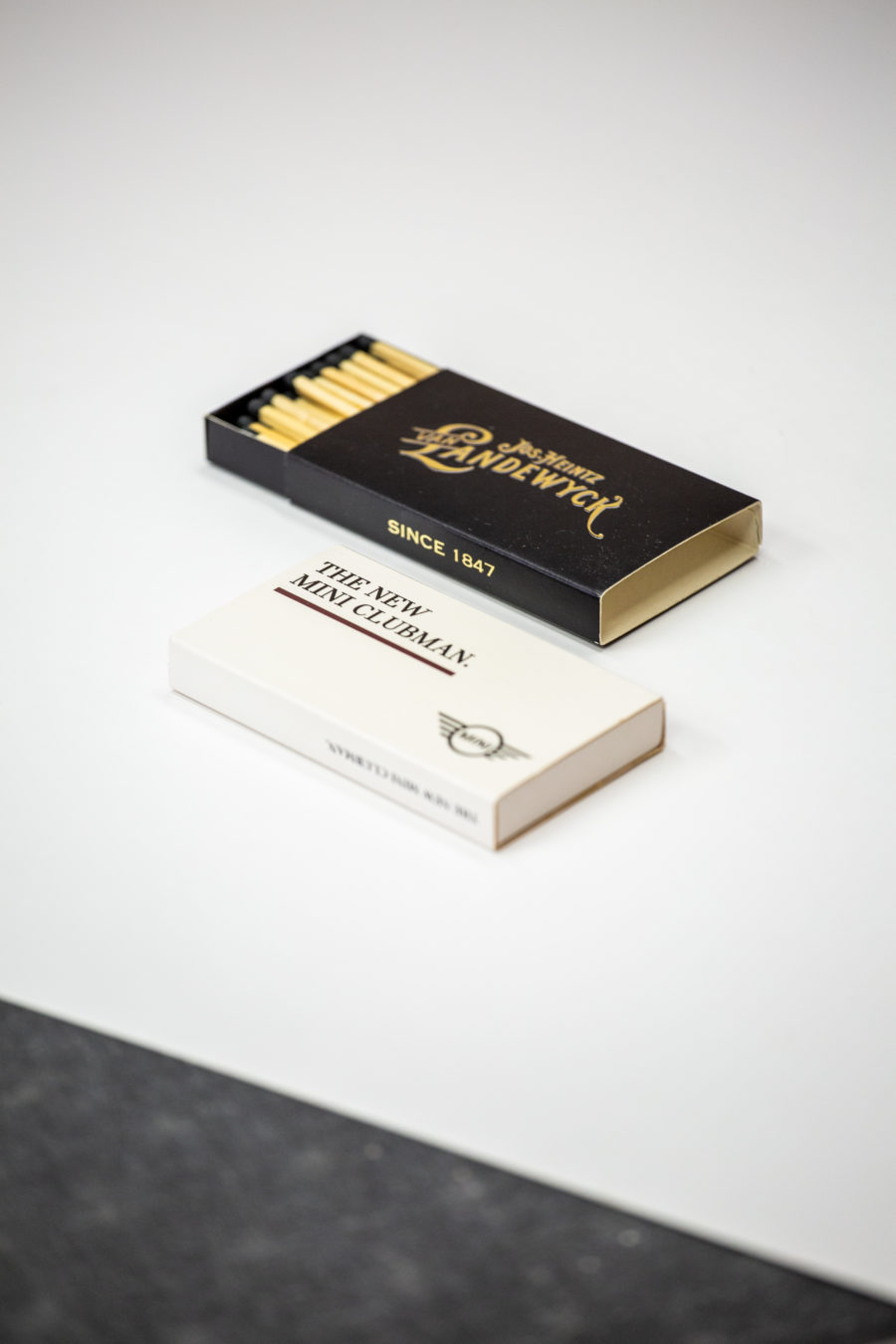 one matches box on a table